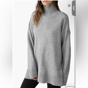 Sanctuary - Perfect Turtleneck Tunic Sweater
 - Grey